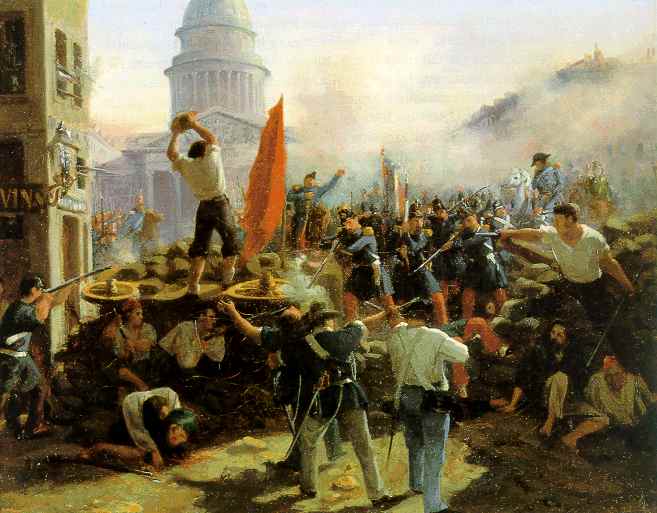 Street Fighting on Rue Soufflot, Paris, June 25, 1848, 1848 - 1849 - Horace Vernet