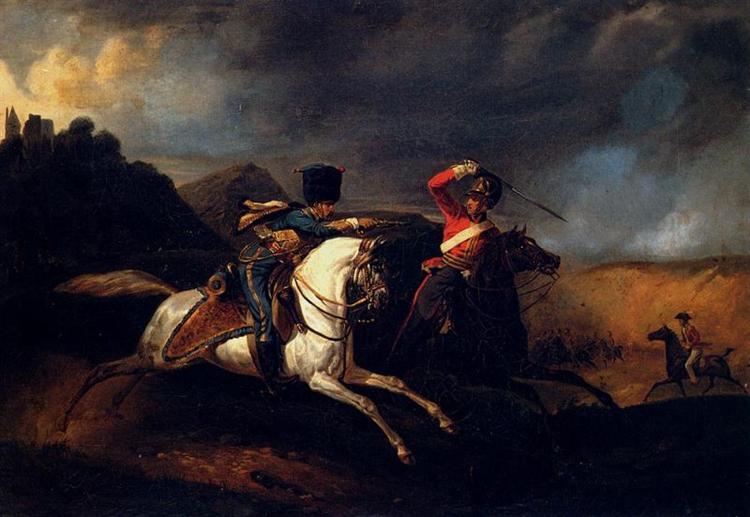 Two Soldiers on Horseback - Орас Верне