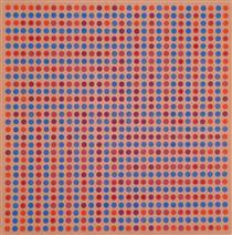 Vibration des adjacents rouge-bleu, fond violet - Хорасио Гарсия Росси