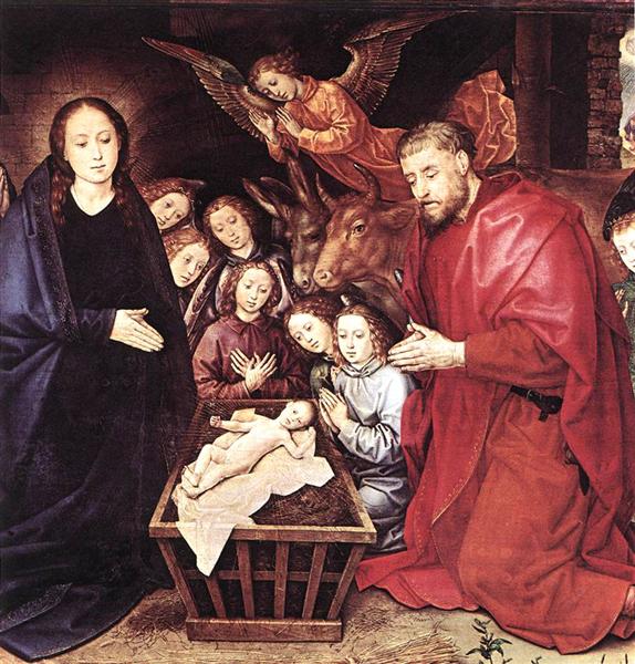 The Adoration of the Shepherds, c.1480 - Гуго ван дер Гус