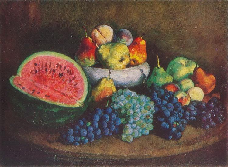 Watermelon and grapes, 1920 - Ilja Iwanowitsch Maschkow