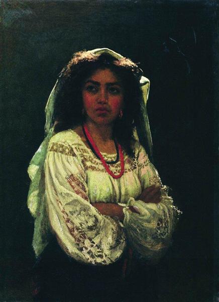 Portrait of an Italian woman, 1870 - 列賓