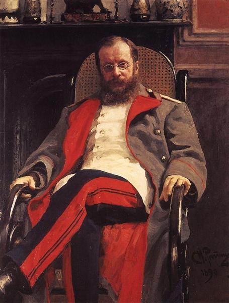 Portrait of Composer Cesar Antonovich Cui, 1890 - 列賓