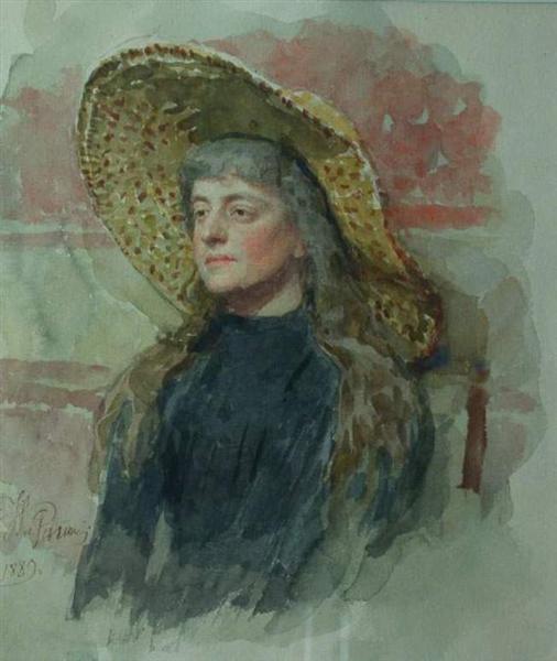 Portrait of E. Zvantseva, 1889 - 列賓
