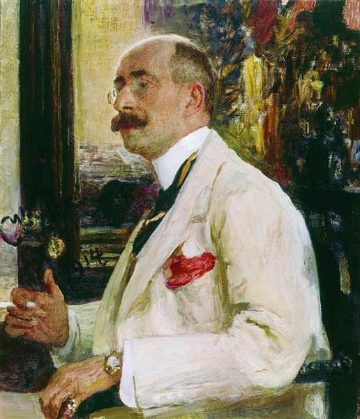 Portrait of N.D. Ermakov, 1914 - 列賓