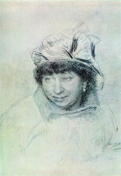 Portrait of Vera Repina, 1925 - Ilia Répine