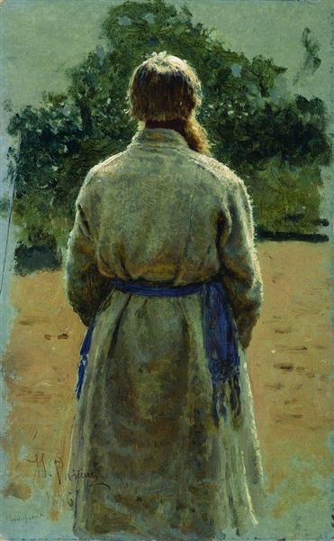 The sergeant, from the back, lit by the sun, 1885 - Ilja Jefimowitsch Repin