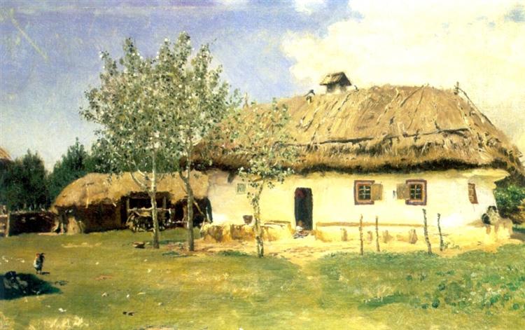 Ukrainian peasant house, 1880 - Ilia Répine