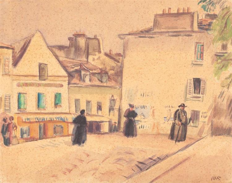 Plaza in Montmartre - Iosif Iser