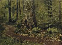 Footpath in a Forest. Ferns. - Isaak Levitán