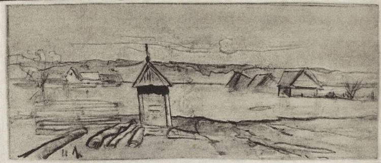 High waters, 1885 - Ісак Левітан