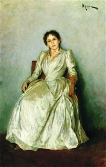 Portrait of Sofia Petrovna Kuvshinnikov - Ісак Левітан