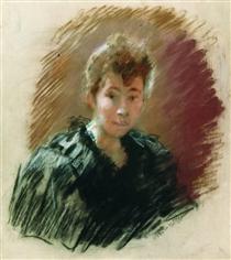 Portrait of Sofia Petrovna Kuvshinnikov - Isaac Levitan