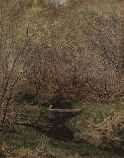 Весной в лесу, 1882 - Исаак Левитан