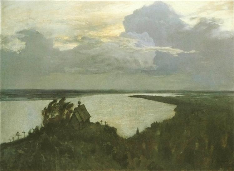 Study to "Above the eternal tranquility", 1892 - Isaac Levitan