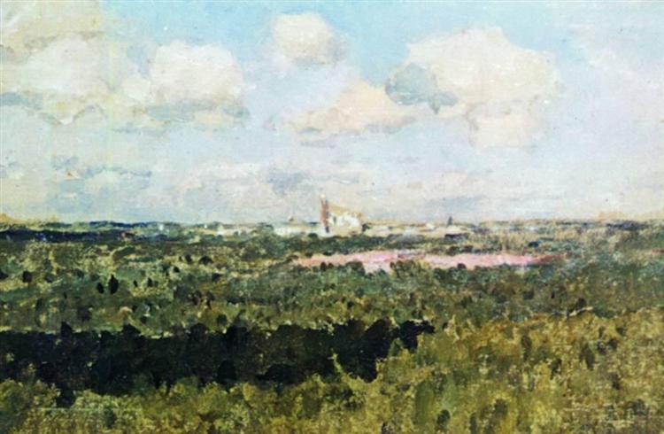 Вид на Новодевичий монастырь, 1899 - Исаак Левитан