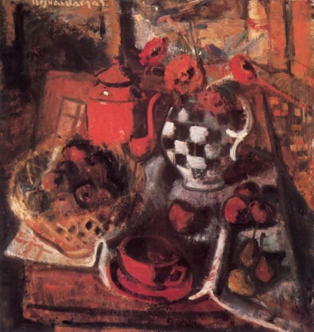 Red Still-life, 1956 - Istvan Ilosvai Varga