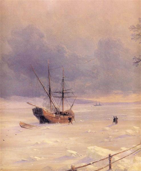 Замерзший Босфор под снегом, 1874 - Иван Айвазовский