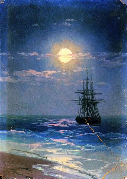 Sea at night - Ivan Konstantinovich Aivazovskii