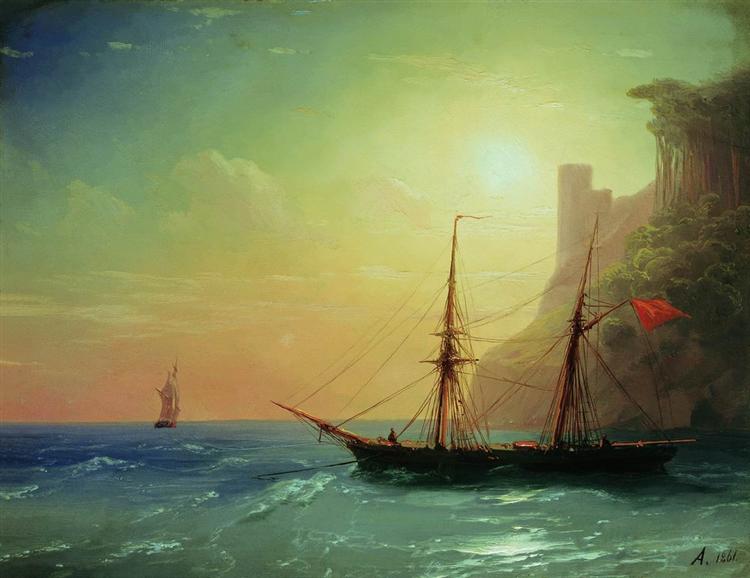 Sea Coast, 1861 - Iván Aivazovski