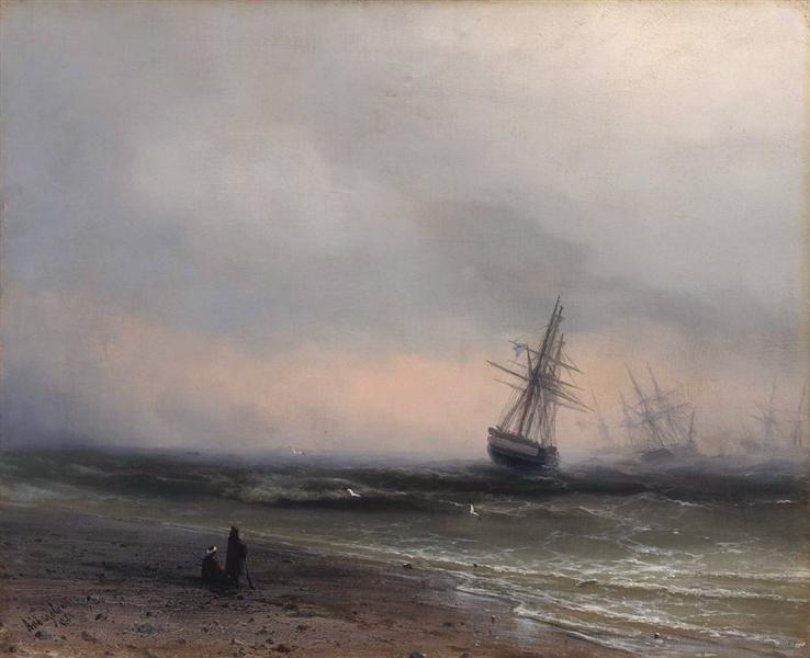Seascape in Crimea, 1866 - Ivan Konstantinovich Aivazovskii