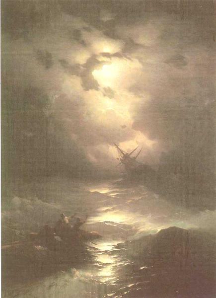 Tempest on the Northern sea, 1865 - Iwan Konstantinowitsch Aiwasowski