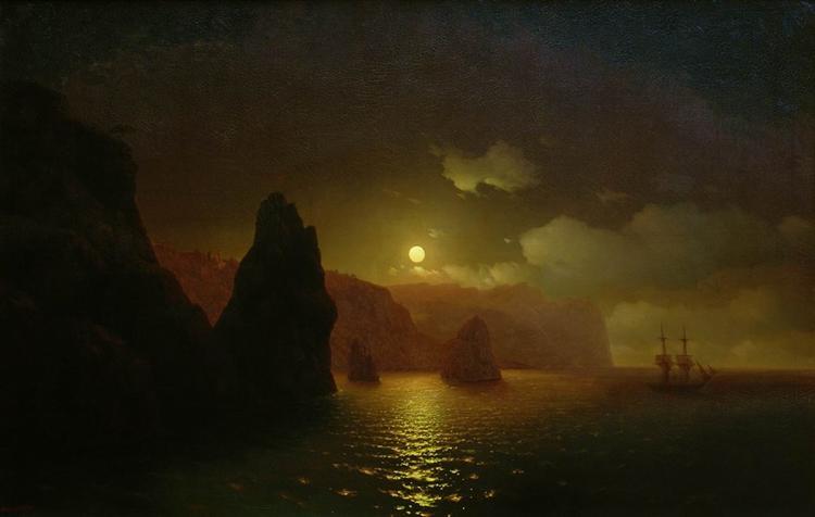 The monastery of George. Cape Fiolent, 1846 - Ivan Aivazovsky