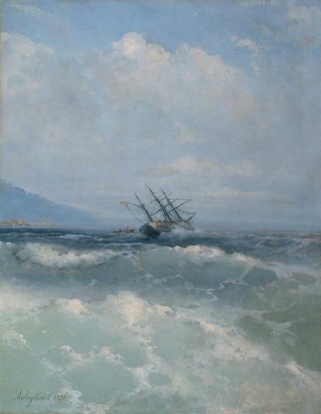 The waves, 1893 - Iwan Konstantinowitsch Aiwasowski