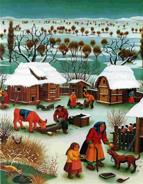 Winter day, 1970 - Іван Генералич