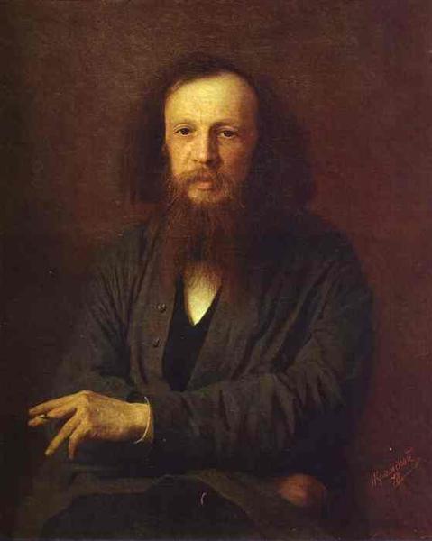 Portrait of Dmitry Mendeleyev, 1878 - Іван Крамськой