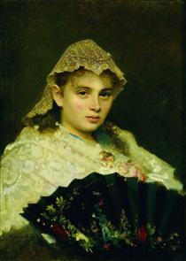 Portrait of Olga Afanasiyevna Raftopulo - Іван Крамськой