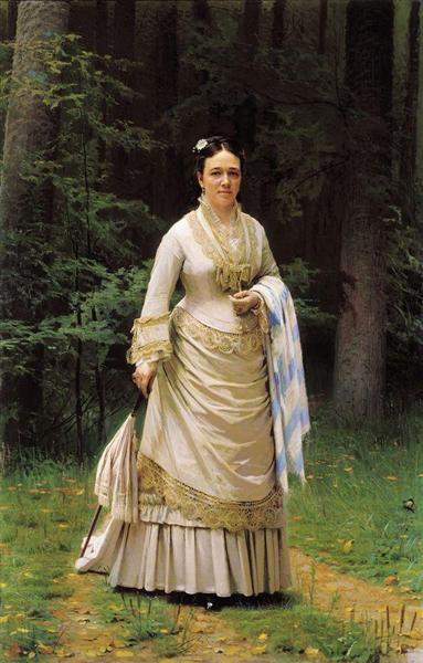 Portrait of Vera Nikolaevna Tretyakova, 1876 - 伊凡·克拉姆斯柯依