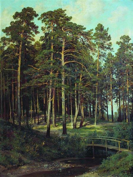 Мостик в лесу, 1895 - Иван Шишкин