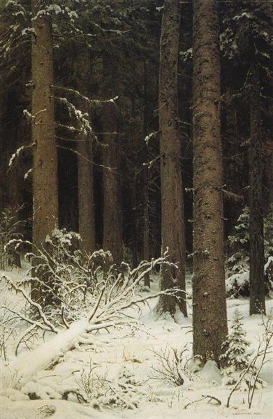 Fir forest in winter, 1884 - Ivan Chichkine