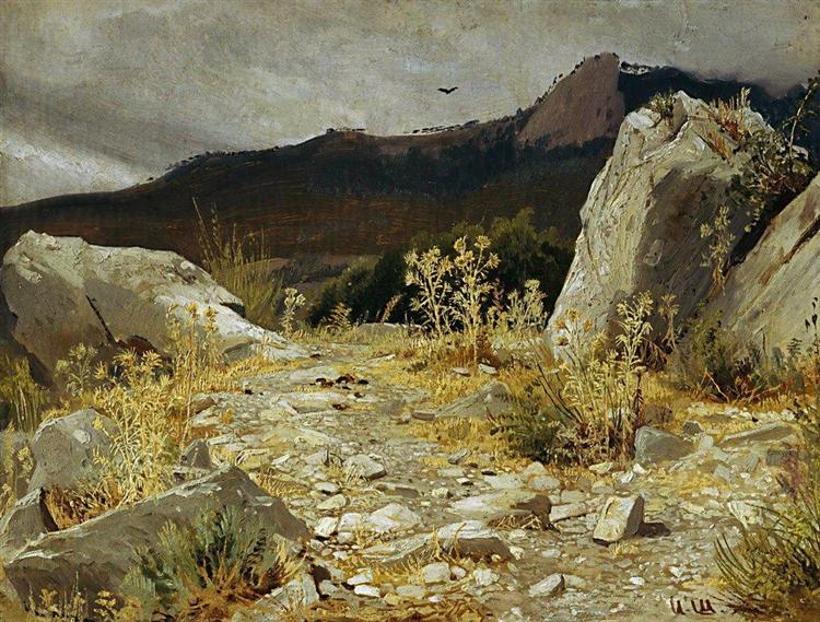 Mountain path. Crimea, 1879 - Iwan Iwanowitsch Schischkin