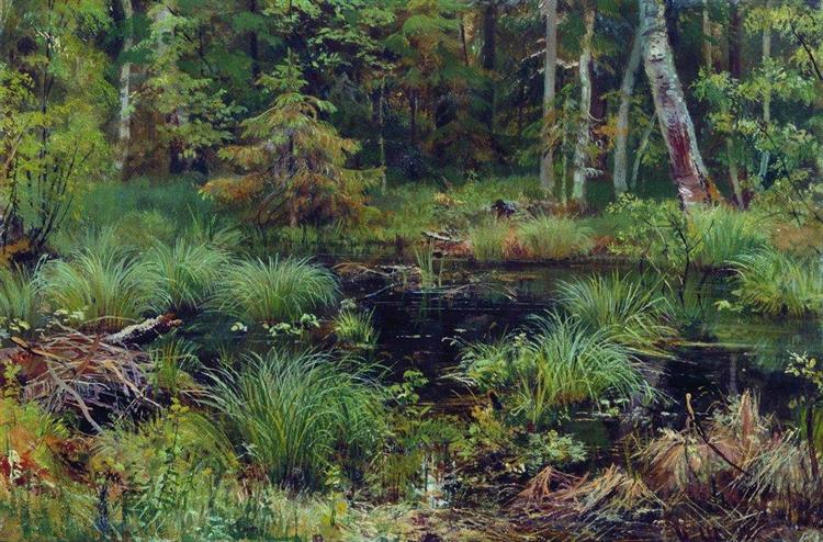Spring in the forest, 1892 - Iván Shishkin