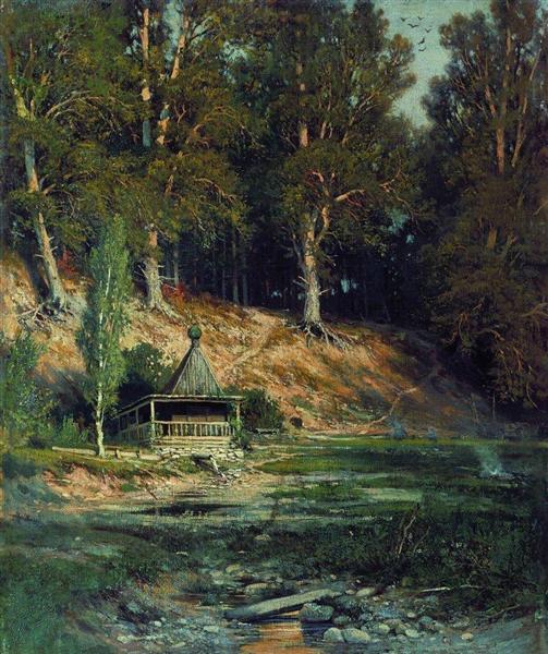 The chapel in forest, 1893 - Іван Шишкін