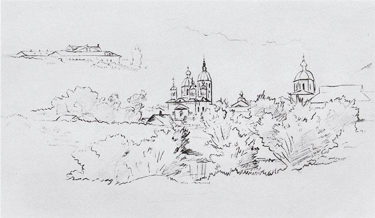 View of the Yelabuga, 1861 - Ivan Shishkin