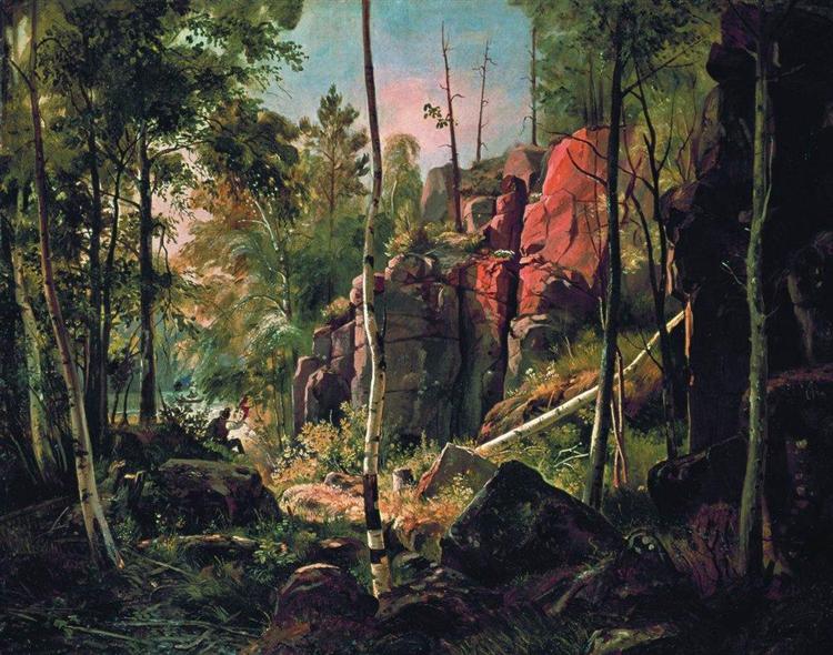 Вид на острове Валааме (Местность Кукко), 1859 - 1860 - Иван Шишкин
