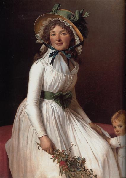 Мадам Пьер Серизья (в девичестве Эмилия Пекуль) с сыном Эмилем, 1795 - Жак Луи Давид