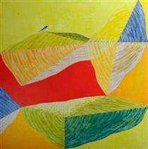 Red and Yellow with Bird - Джагдіш Свамінатхан