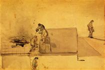 A Fire at Pomfret - James Abbott McNeill Whistler