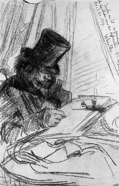 Fantin Latour drawing Sun - James McNeill Whistler
