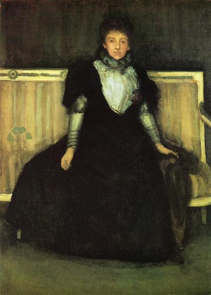 Green and Violet Portrait of Mrs. Walter Sickert, 1885 - 1886 - Джеймс Эббот Макнил Уистлер