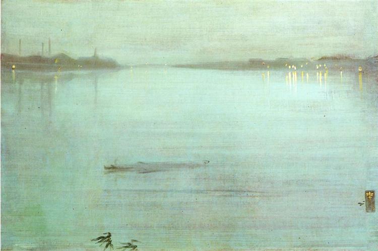 Nocturne, Blue and Silver: Chelsea, 1872 - James Abbott McNeill Whistler
