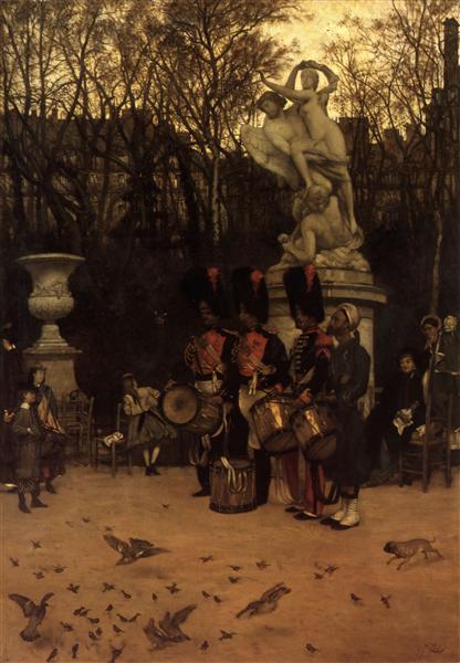 Beating the Retreat in the Tuileries Gardens, 1867 - James Tissot