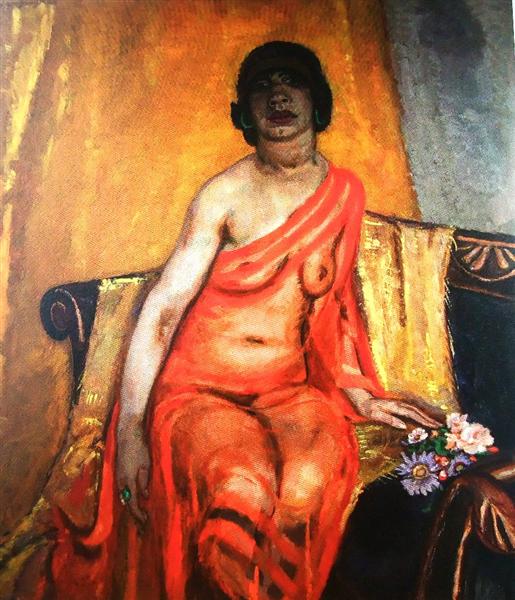 Recumbent female nude, 1922 - Ян Слейтерс
