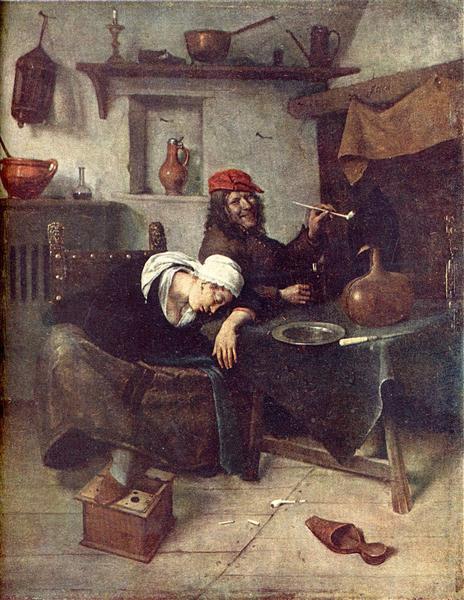 Os Ociosos, 1660 - Jan Steen