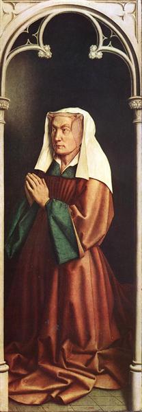 Isabella Borluut, panel from the Ghent Altarpiece, 1432 - 揚‧范艾克