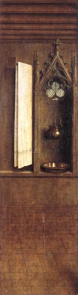 The Ghent Altarpiece, detail from the exterior of the right shutter, 1432 - Ян ван Ейк